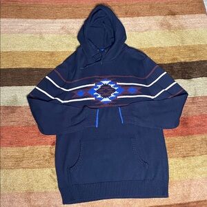 Retrofit Black and Blue Knit Sweater